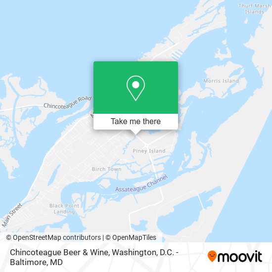 Mapa de Chincoteague Beer & Wine