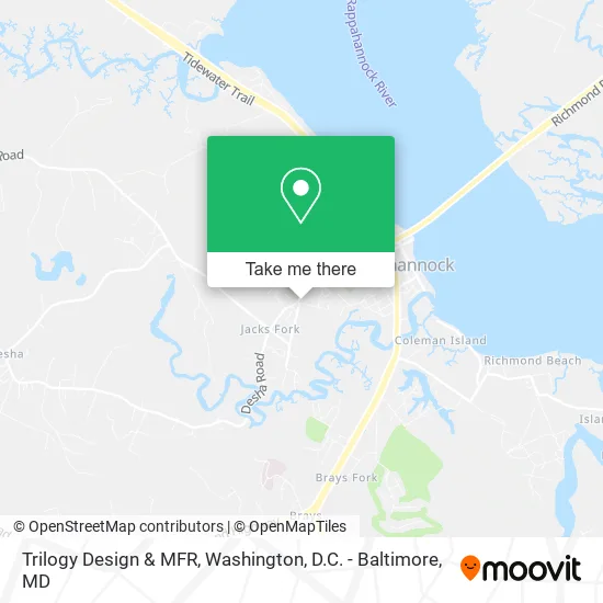 Trilogy Design & MFR map