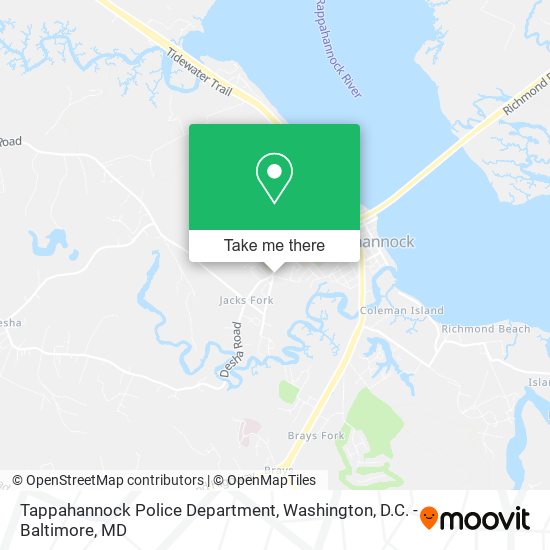 Tappahannock Police Department map