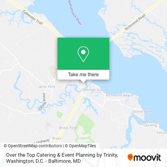 Over the Top Catering & Event Planning by Trinity map