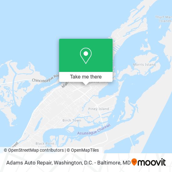 Adams Auto Repair map