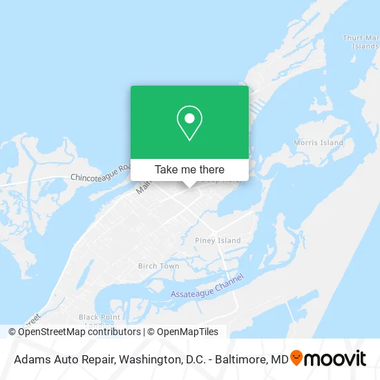 Adams Auto Repair map