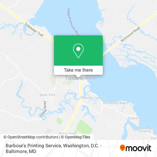 Barbour's Printing Service map