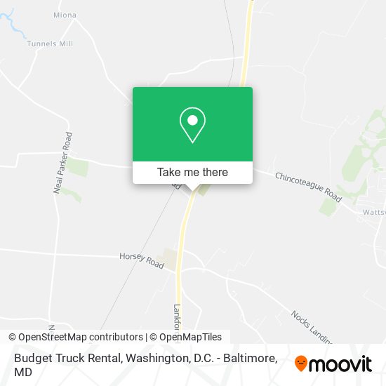 Budget Truck Rental map