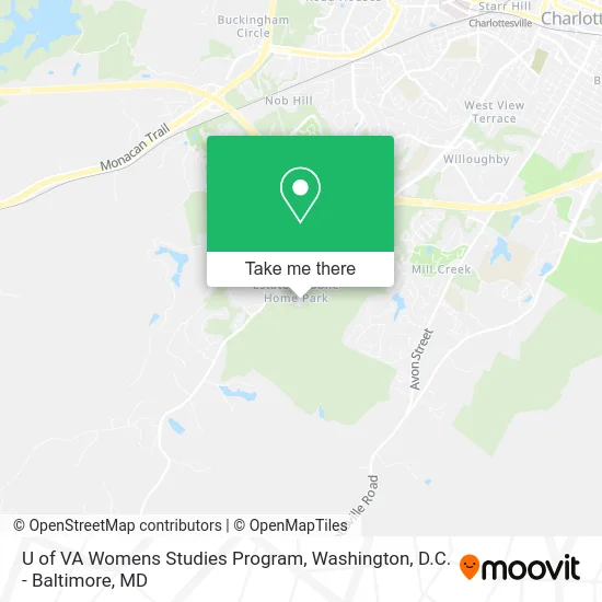 U of VA Womens Studies Program map