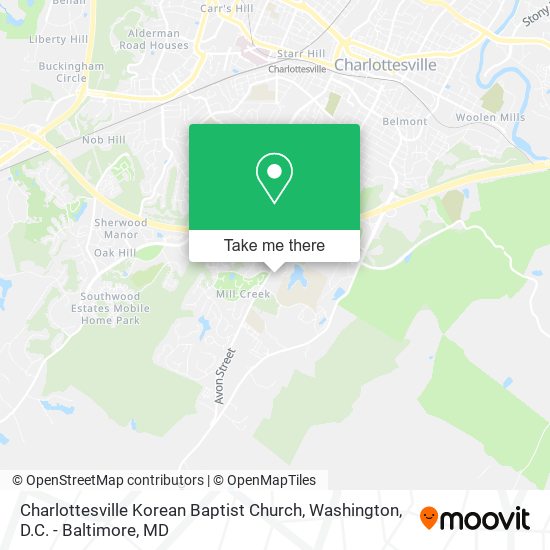 Mapa de Charlottesville Korean Baptist Church