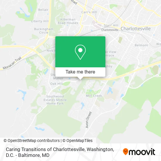 Caring Transitions of Charlottesville map
