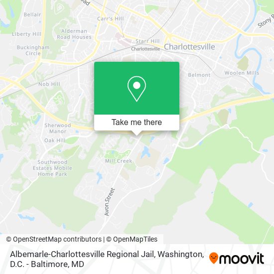 Albemarle-Charlottesville Regional Jail map