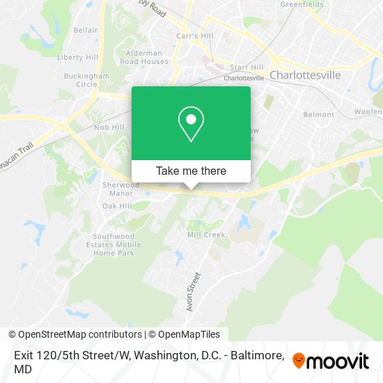 Mapa de Exit 120/5th Street/W