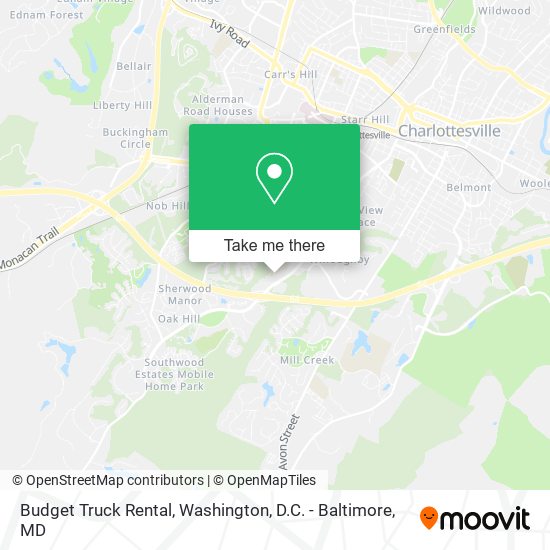 Budget Truck Rental map