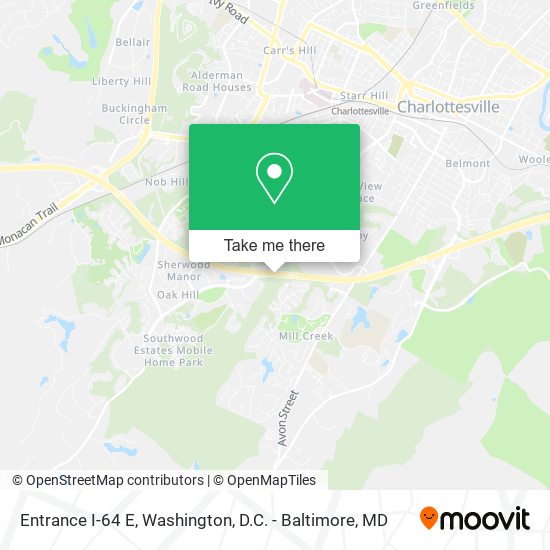 Entrance I-64 E map