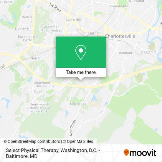 Select Physical Therapy map
