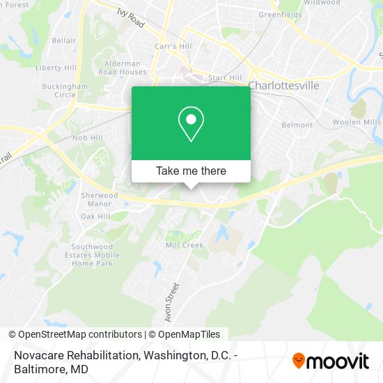 Mapa de Novacare Rehabilitation