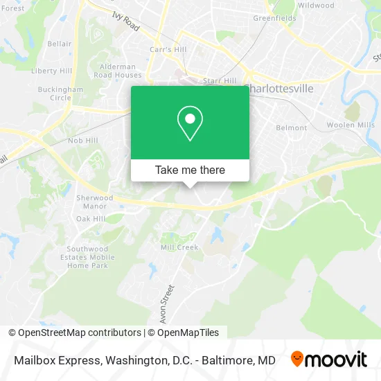 Mapa de Mailbox Express