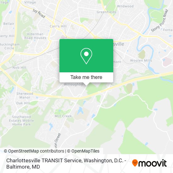Charlottesville TRANSIT Service map