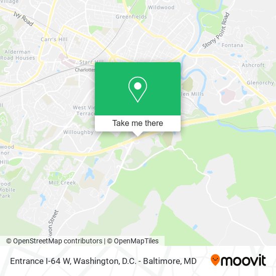 Entrance I-64 W map