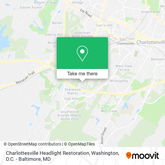Mapa de Charlottesville Headlight Restoration