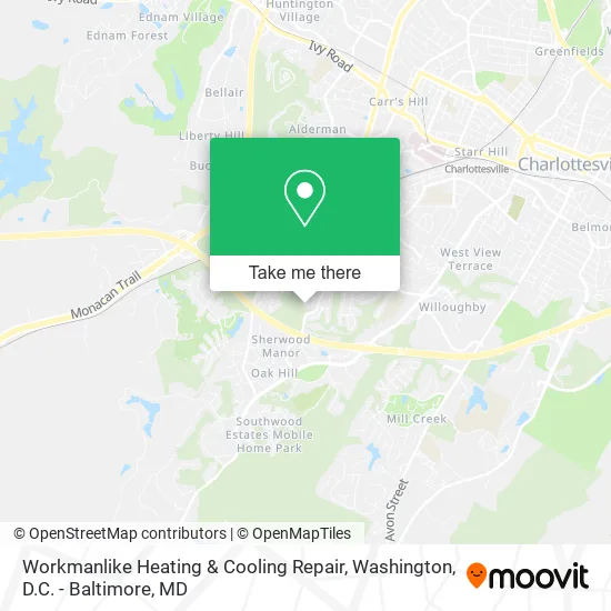 Workmanlike Heating & Cooling Repair map