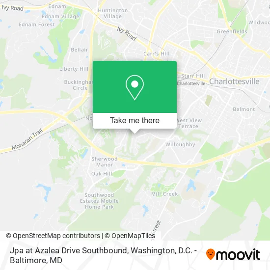 Jpa at Azalea Drive Southbound map