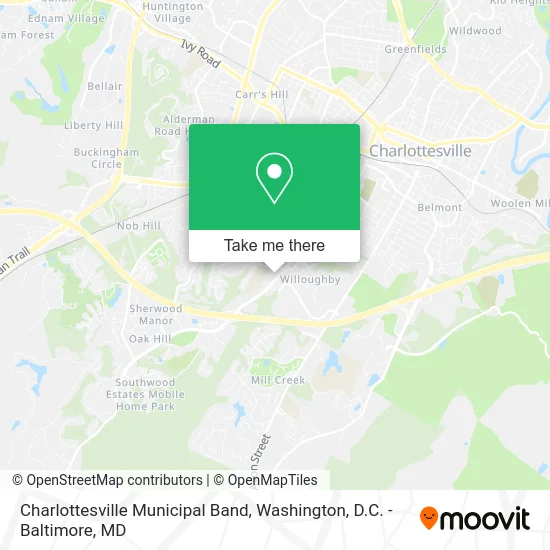 Charlottesville Municipal Band map