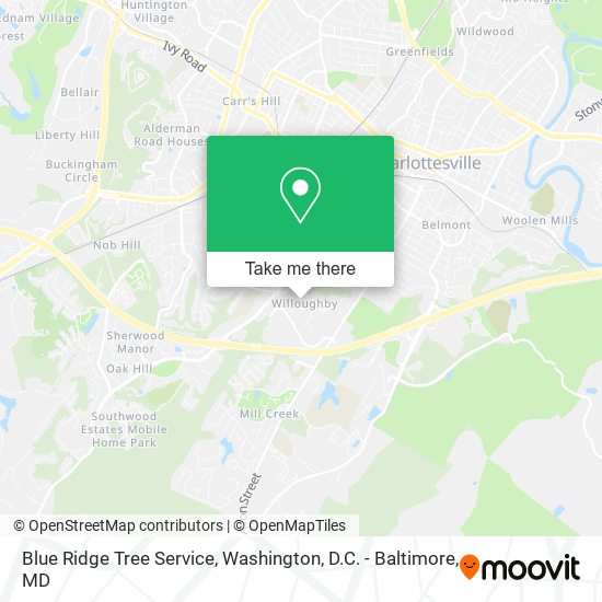 Blue Ridge Tree Service map
