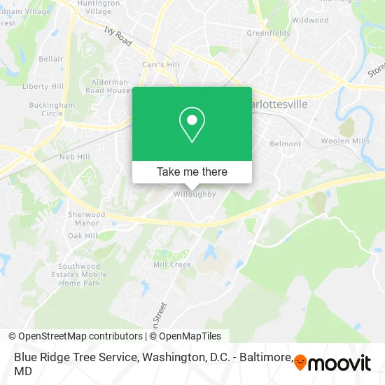 Mapa de Blue Ridge Tree Service