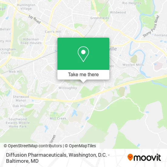 Mapa de Diffusion Pharmaceuticals