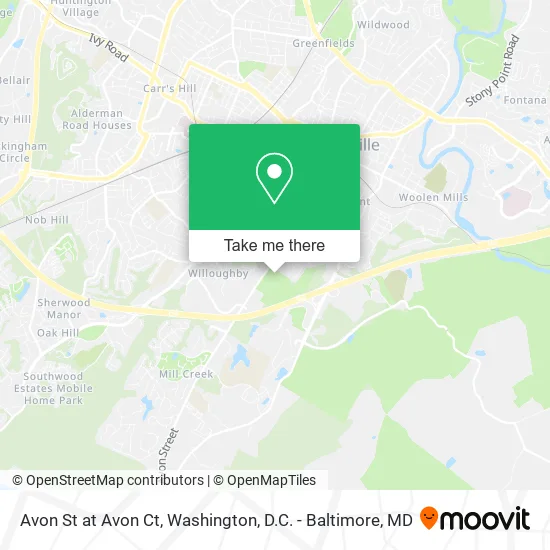 Mapa de Avon St at Avon Ct
