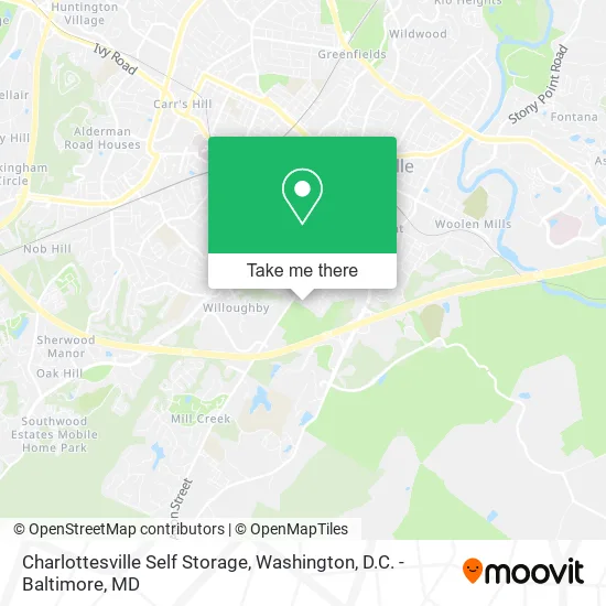 Mapa de Charlottesville Self Storage