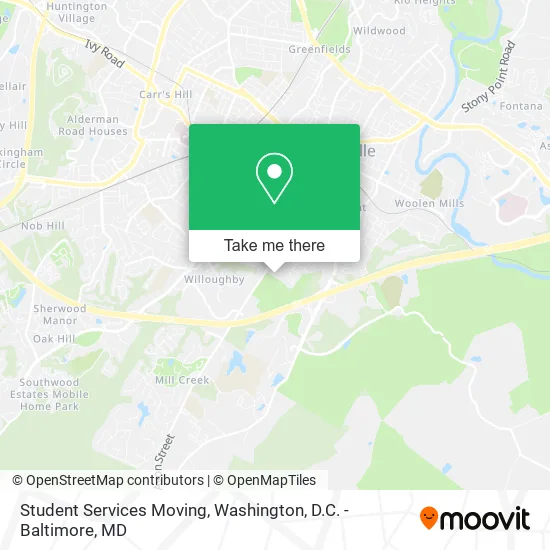 Mapa de Student Services Moving