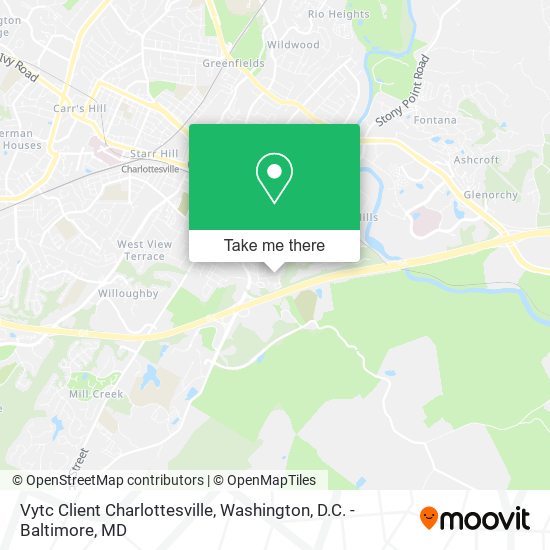 Mapa de Vytc Client Charlottesville