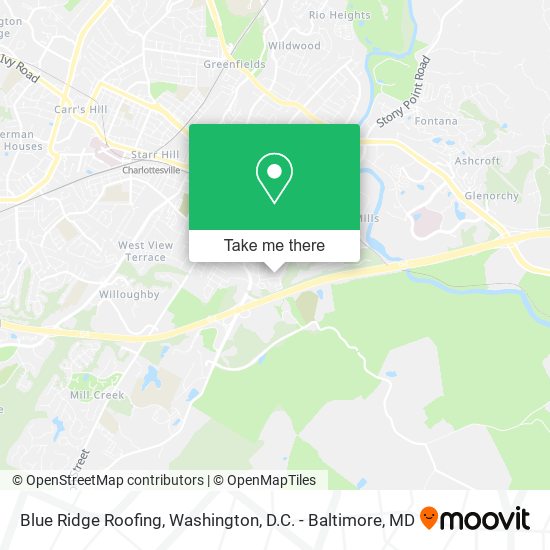 Blue Ridge Roofing map