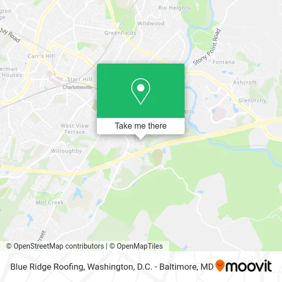Blue Ridge Roofing map