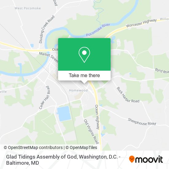 Glad Tidings Assembly of God map