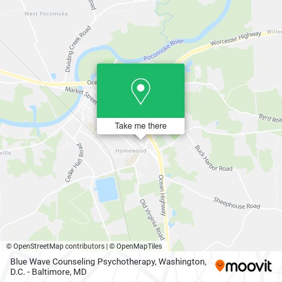 Blue Wave Counseling Psychotherapy map