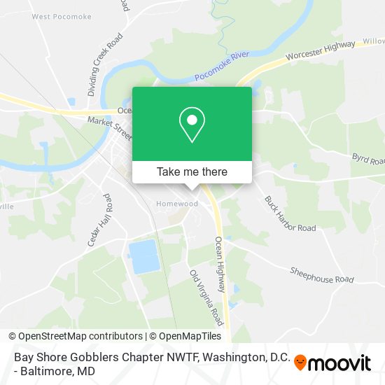 Bay Shore Gobblers Chapter NWTF map