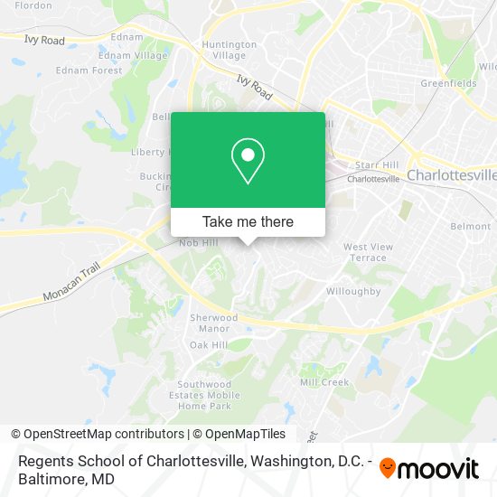 Regents School of Charlottesville map