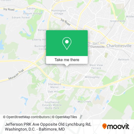 Jefferson PRK Ave Opposite Old Lynchburg Rd map