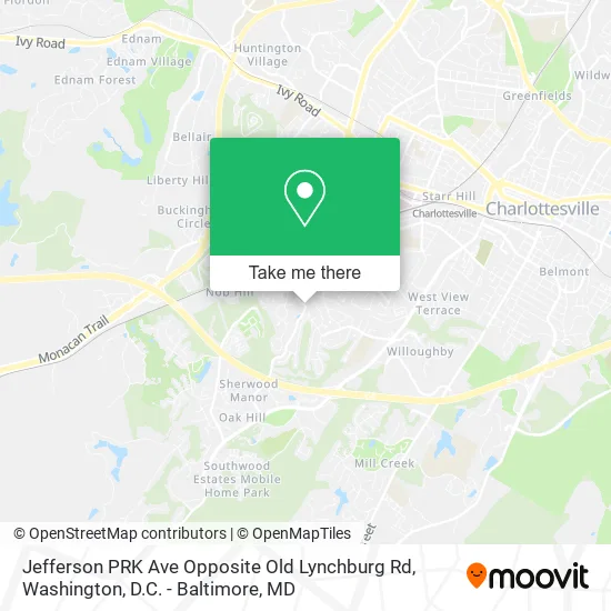 Mapa de Jefferson PRK Ave Opposite Old Lynchburg Rd