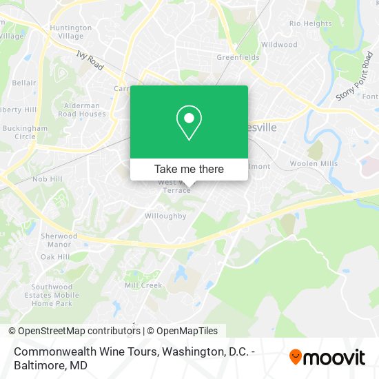 Mapa de Commonwealth Wine Tours