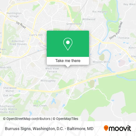 Burruss Signs map
