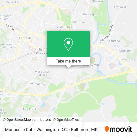 Mapa de Monticello Cafe