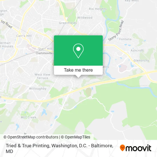 Tried & True Printing map