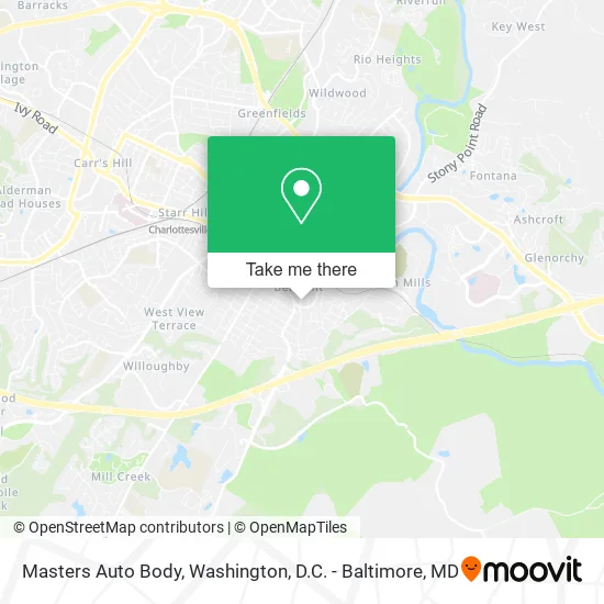 Masters Auto Body map