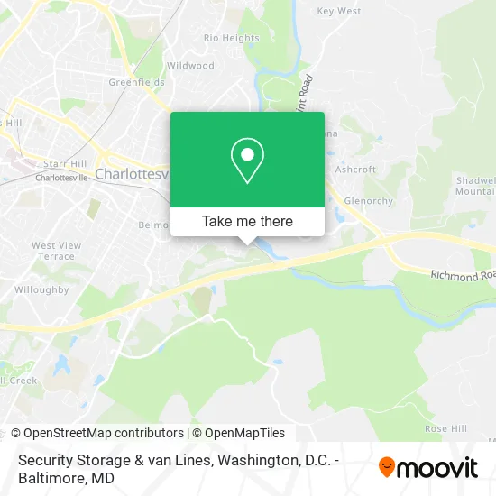 Security Storage & van Lines map