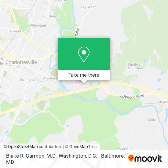 Blake R. Garmon, M.D. map