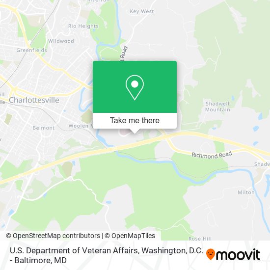 U.S. Department of Veteran Affairs map