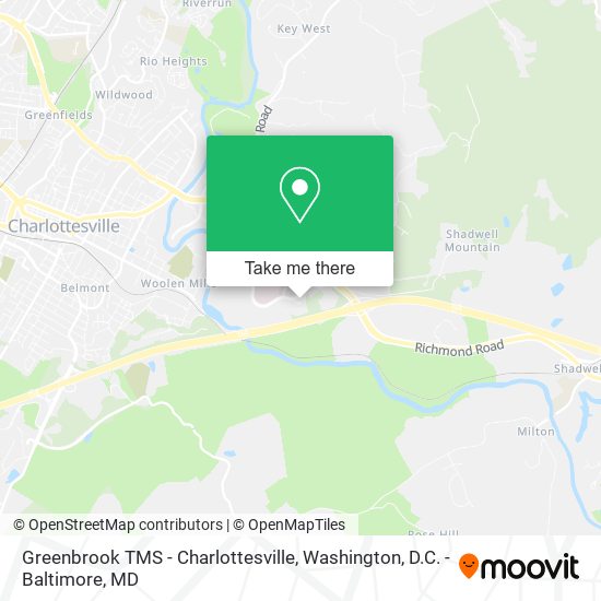 Greenbrook TMS - Charlottesville map