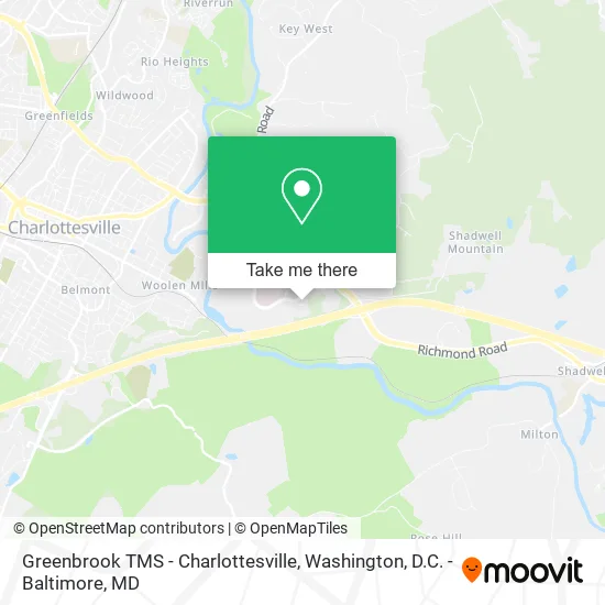 Greenbrook TMS - Charlottesville map