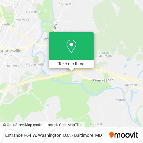 Mapa de Entrance I-64 W